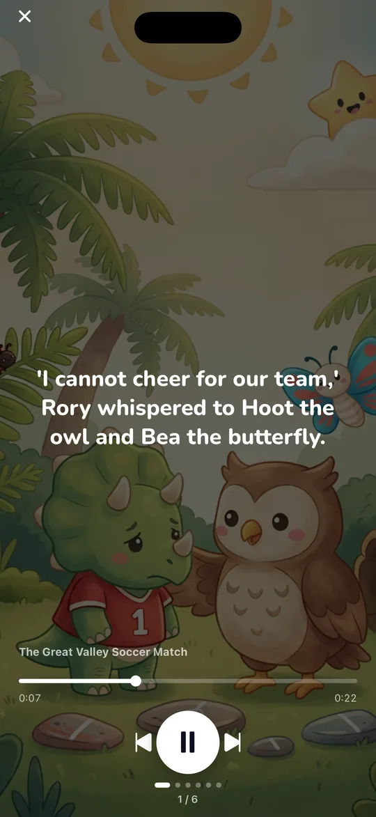 A narrated storybook page